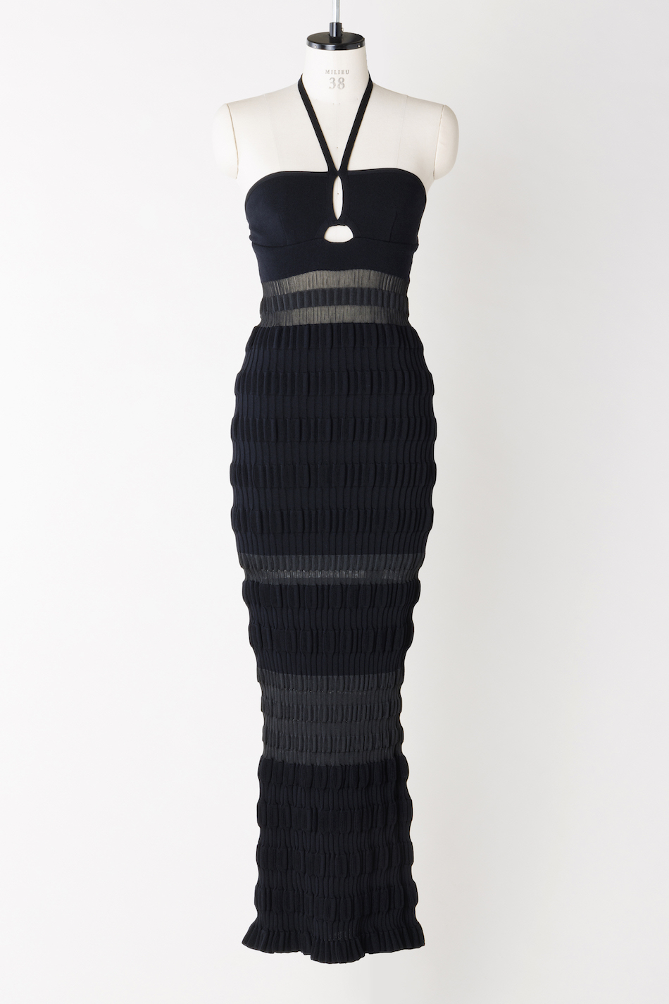 FETICO / stripe rib knit dress グレー | myglobaltax.com