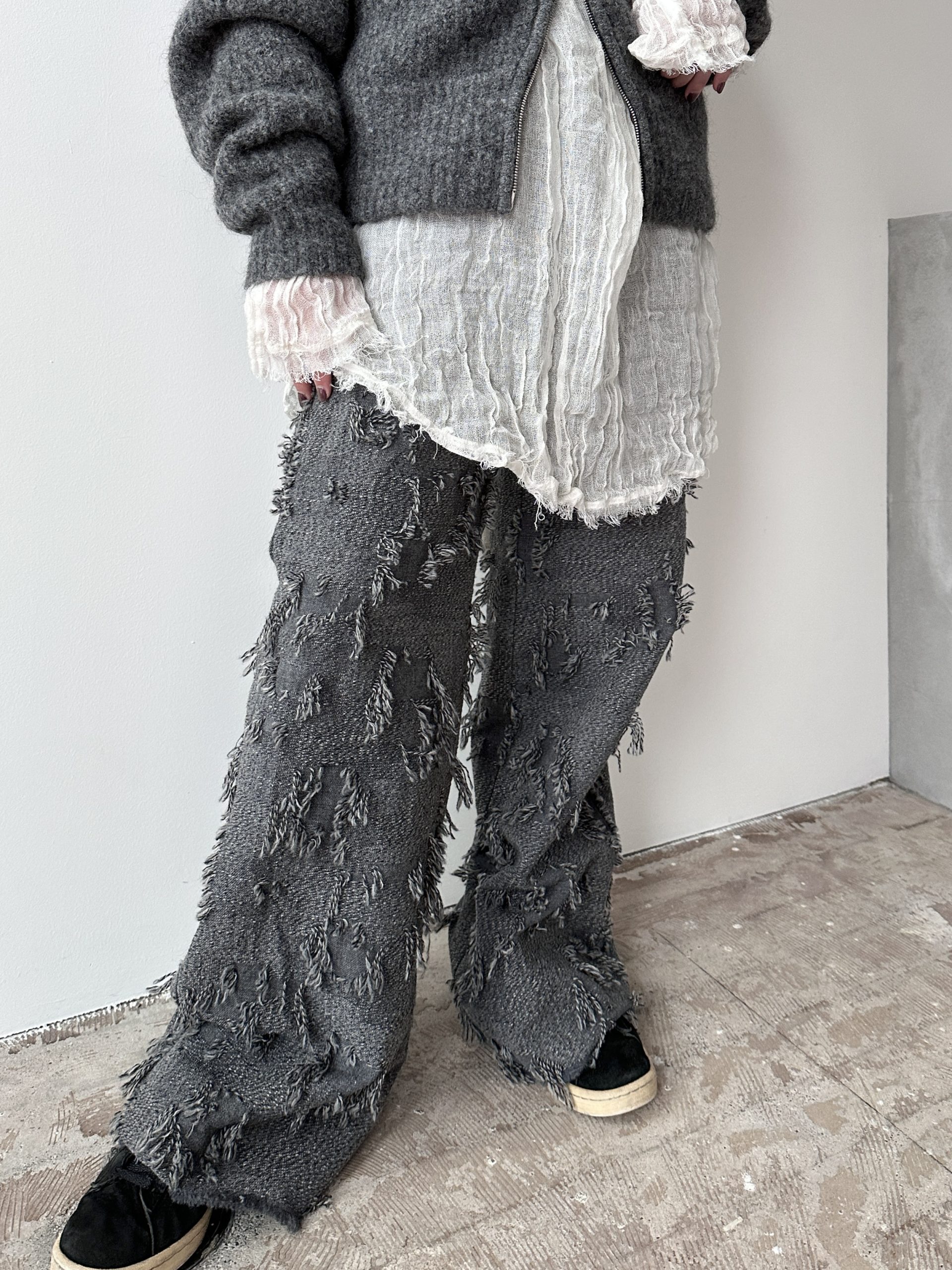 ripped wool pants | 岐阜県柳ヶ瀬地区にてセレクトショップ phenom